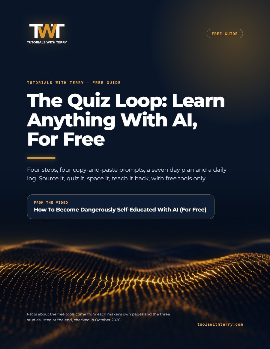 Cover of the free guide The Quiz Loop: Learn Anything With AI, For Free
