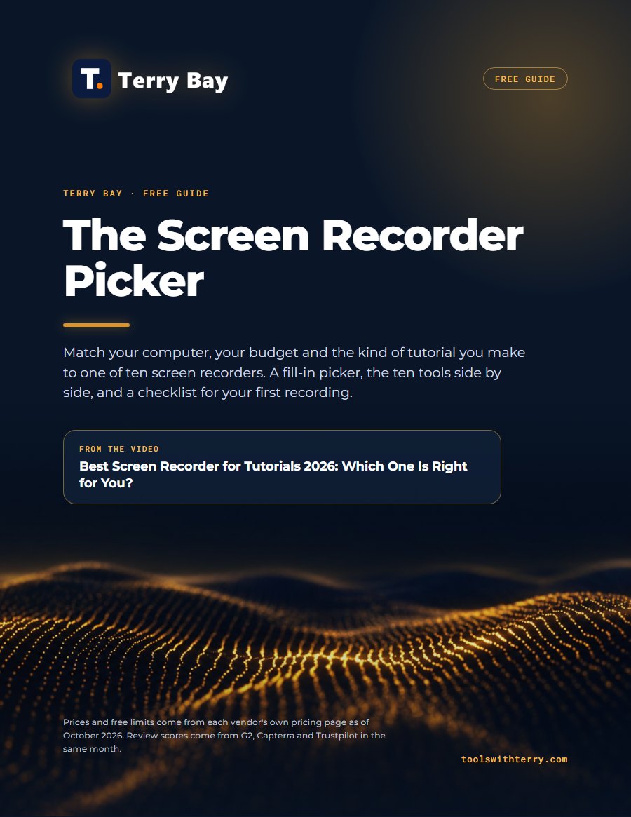 Cover of the free guide The Screen Recorder Picker