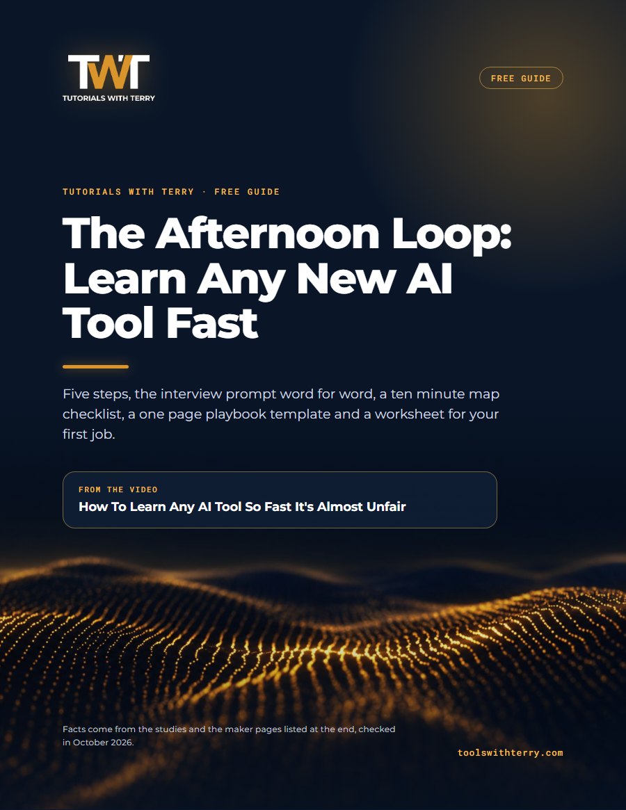 Cover of the free guide The Afternoon Loop: Learn Any New AI Tool Fast